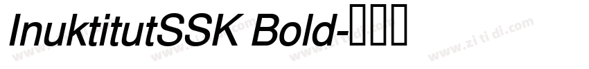 InuktitutSSK Bold字体转换